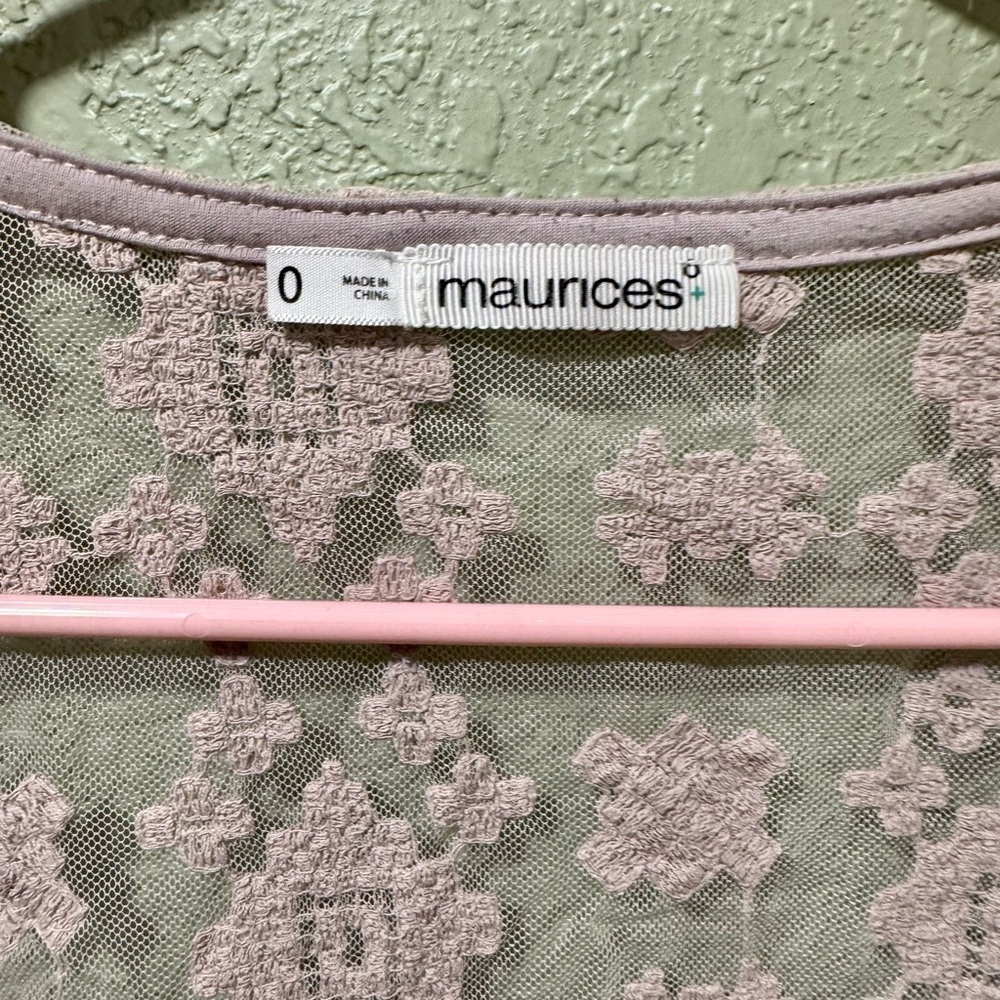Maurices Blush Lace Kimono - Picture 2 of 4